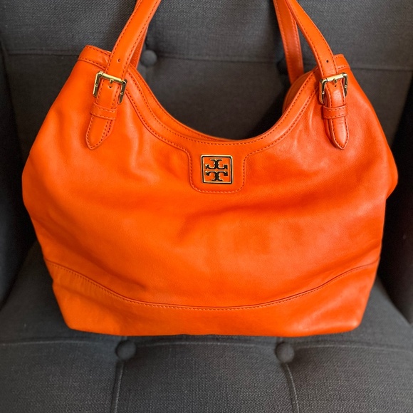 Like New Orange Tory Burch Orange Bag Purse - Picture 1 of 6